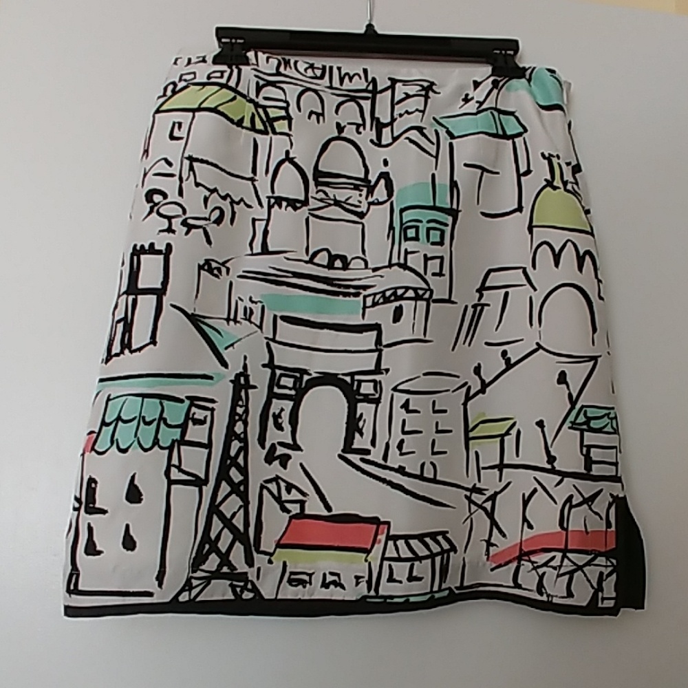 Grace Dane Lewis Petite 12P 100% Silk Skirt